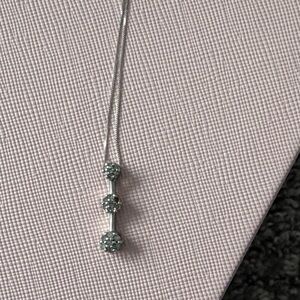 Elegant WG Diamond PND 1/4 10k 18 inch chain